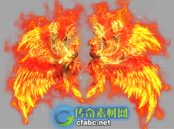 红焰龙凤翅膀素材.gif